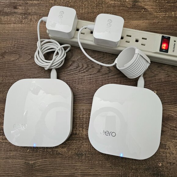 (Set of 2) Amazon Eero Pro Mesh Wifi Router/Extender (2nd gen) B010001 - Picture 4 of 5